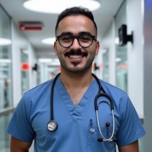 emergency nurse in action